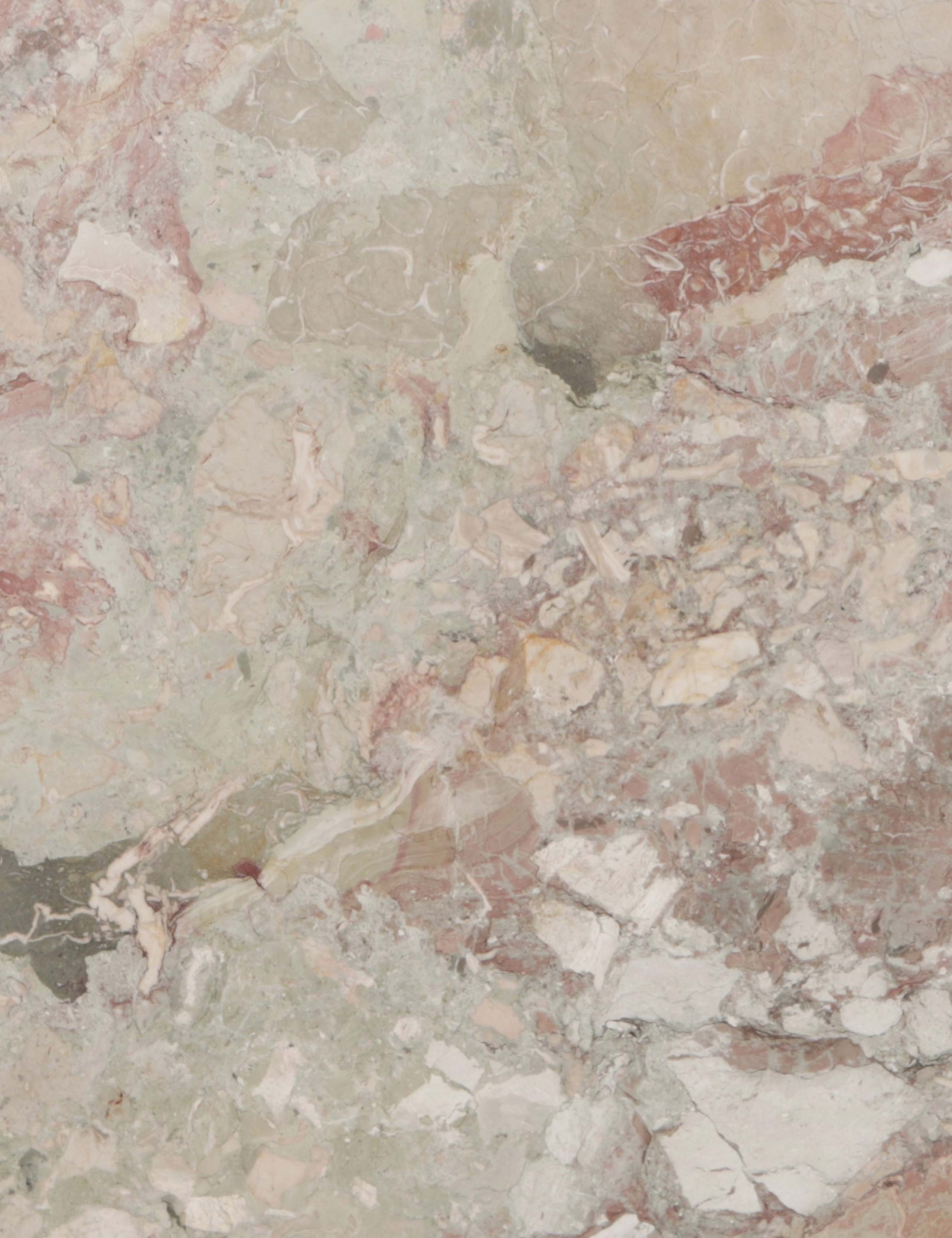 Close-up of Ceppo Botticelli marble texture used for the Lumo dining table.